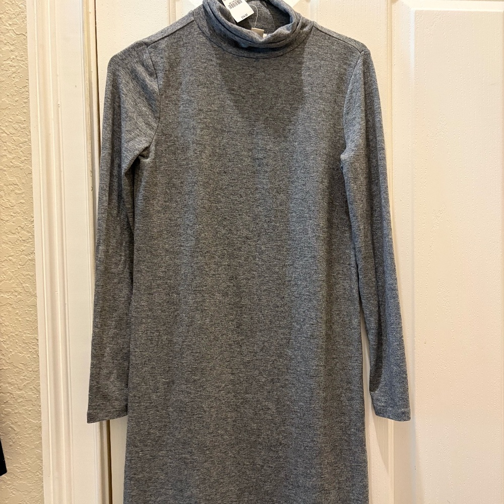 NWT JCREW GREY TURTLENECK DRESS